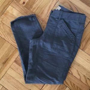 Gray linen LOFT boyfriend pants